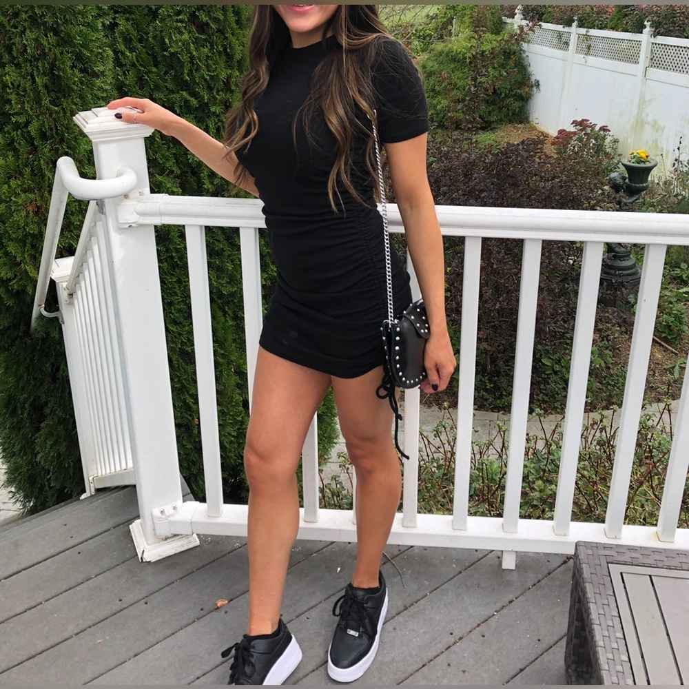 Zara Ruched Mini Dress - Picture 2 of 4